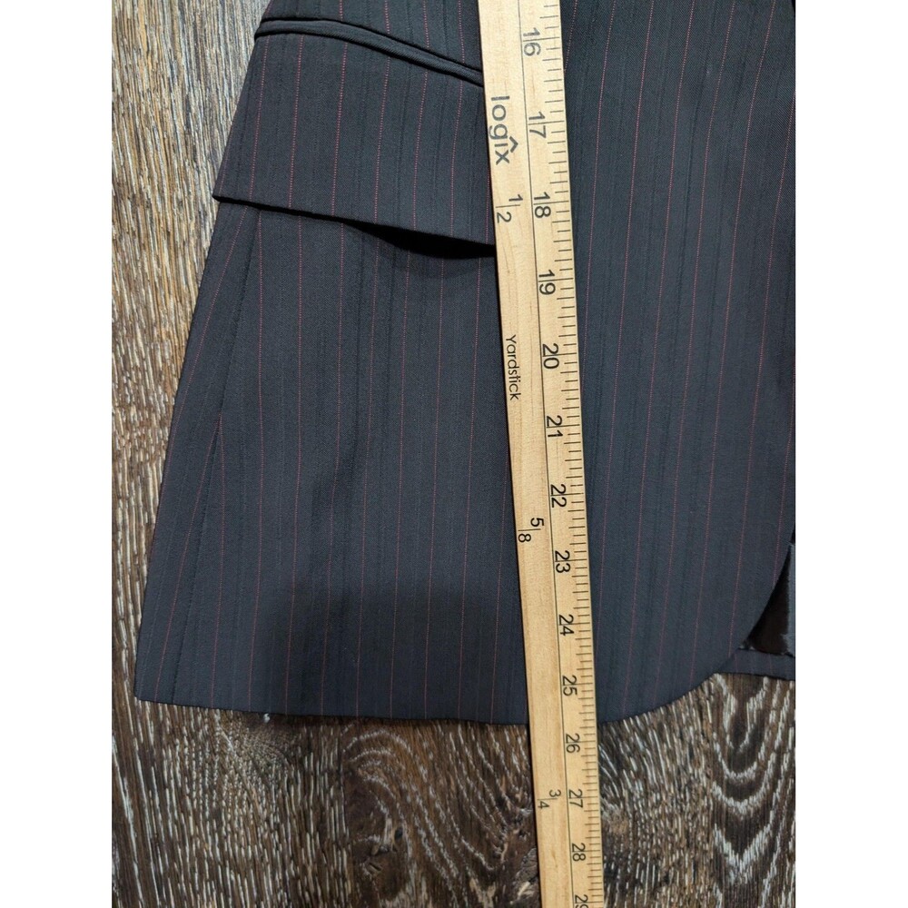 Tahari‎ Arthur S. Levine Blazer Womens 10 Gray Pinstripe One Button Notch Lapel - Picture 6 of 6